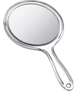 Hand Mirror Double-Sided Handheld Mirror 1X/ 2X Magnifying Mirror with H... - £6.59 GBP