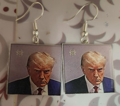 Donald Trump Mugshot Guilty - Not Guilty Earrings &amp; Pins - £6.39 GBP+