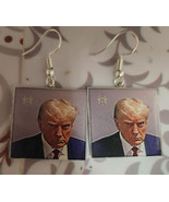 Donald Trump Mugshot Guilty - Not Guilty Earrings &amp; Pins - £6.39 GBP+