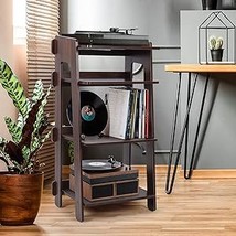 Record Player Stand, 4 Tier Wooden Turntable Stand, Modern Vinyl Record ... - $246.99