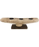 Rustic Wood Tea Light Candle Holders Stand Personalized Wooden Votive Te... - £29.42 GBP