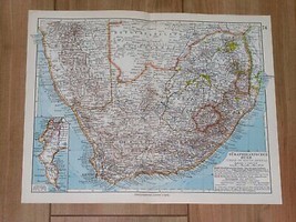 1928 Original Vintage Map Of South Africa Transvaal Oranje Namibia - $24.22