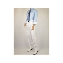 Mens Summer Linen Suit Apollo King Half Lined 2 Button European LN6 White Party image 8