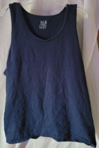 Men&#39;s Fruit of the Loom XL Tank Top Dark Blue Summer Basketball Workout ... - $5.99