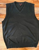 Linea Uomo Black Sweater Vest 100% Acrylic Men&#39;s  Size 2XL Golf Vest - $11.29