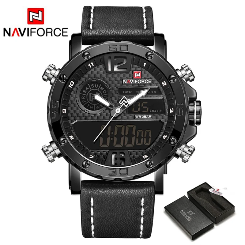 Mens Watches To Luxury Brand Men Leather Sports Watches Men&#39;s Quartz LED... - $51.14