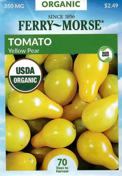 Tomato Yellow Pear Organic Vegetable Seeds Non-Gmo - Ferry Morse 12/23 Fresh Gar - $8.70