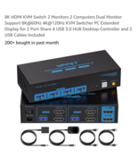 8K HDMI KVM Switch 2 Monitors 2 Computers Dual Monitor Support 8K@60Hz 4... - $844.47 MXN