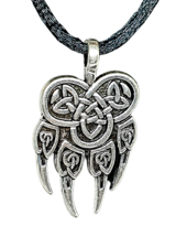 Wolf Claw Necklace Pendant Norse Pagan Spirituality Fenrir Cord Lace Viking - £5.92 GBP