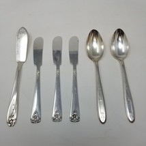 6 pcs Assorted Silverwear Silver Plated William Rogers Butter Knives Teaspoons - £17.60 GBP