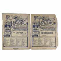 Vintage 1890s Emerson Drug Co. Bromo Seltzer Headaches Sheet Music Large Format - £18.48 GBP