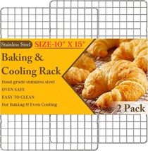 2PCS Heavy Duty Stainless Steel Wire Rack for Cooking and Baking - 10&quot; x... - €10,41 EUR