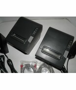 2 Epson TM-T88V Thermal POS Receipt Printer Ethernet / USB  M244A w powe... - $297.51