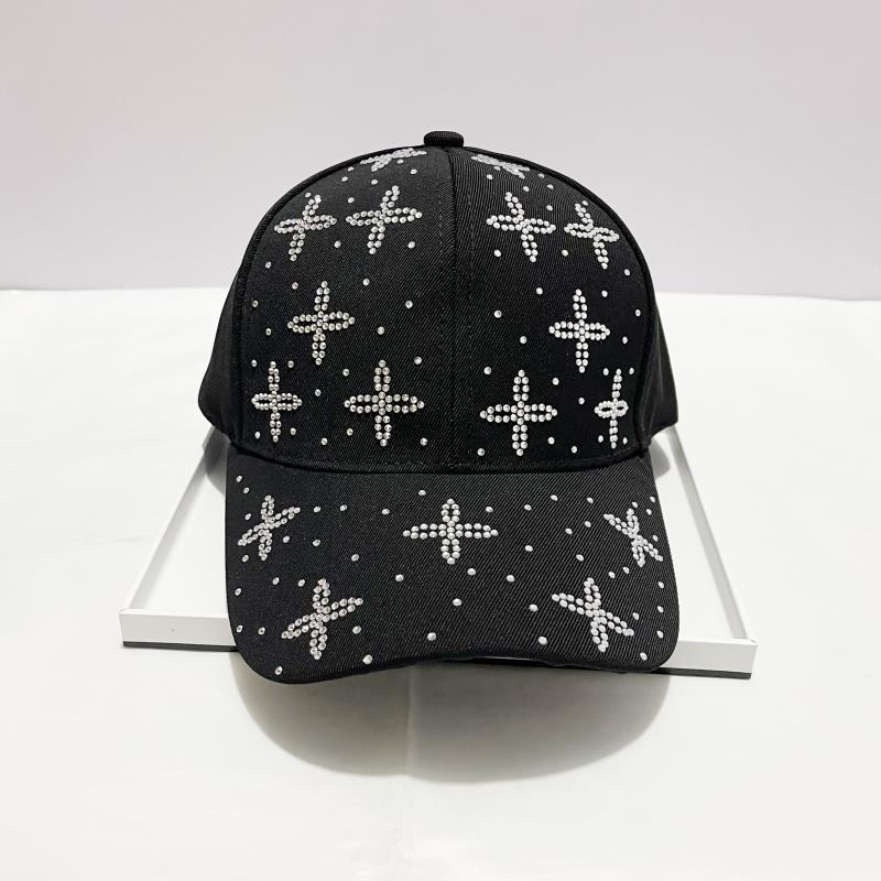 Primary image for Rhinestone Four-Leaf Clover Baseball Cap Round Face Suitable For Visor Cap
