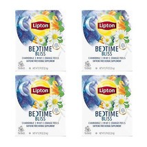 Lipton Bedtime Bliss Herbal Supplement Tea Bags, 15 Count (Pack of 4) - $26.47