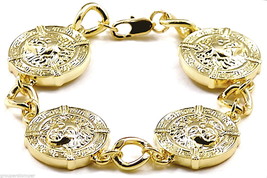 Egyptian Heads New Four Pendant 8 1/2 Inch Long Link Bracelet - £16.54 GBP