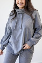 Cherish Cozy On The Run Shift Top Charcoal - $32.00