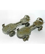 Vtg &#39;Kingston USA&#39; 1940&#39;s-1950&#39;s Adjustable Metal Roller Skates w/Leathe... - £47.78 GBP