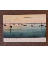 Vtg Early 1900&#39;s Postcard Bay Ridge, NY, Brooklyn, Sail Boats, New York - £4.69 GBP