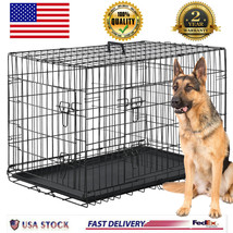 BestPet 48&quot; Dog Folding Crates - Black - £74.16 GBP