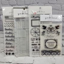 Parklane Clear Rubber Stamps Lot of 4 Sets Planners Crafts Journal  - $19.79