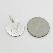 Tiffany Letter S Notes Pendant Initial Round Circle Notes Disc - £130.51 GBP