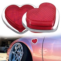 2PCS Pink Heart Shaped Side Marker / Accessory / LED Light / Turn Signal - £21.59 GBP