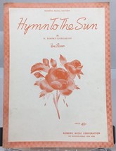 Hymn To The Sun By N. Rimsky-Korsakoff Robbins Royal Edition Piano Sheet... - £7.17 GBP