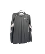 Nike Dri Fit Mens Size Small S Gray Long Sleeve Knit Athletic Top Shirt ... - $15.83