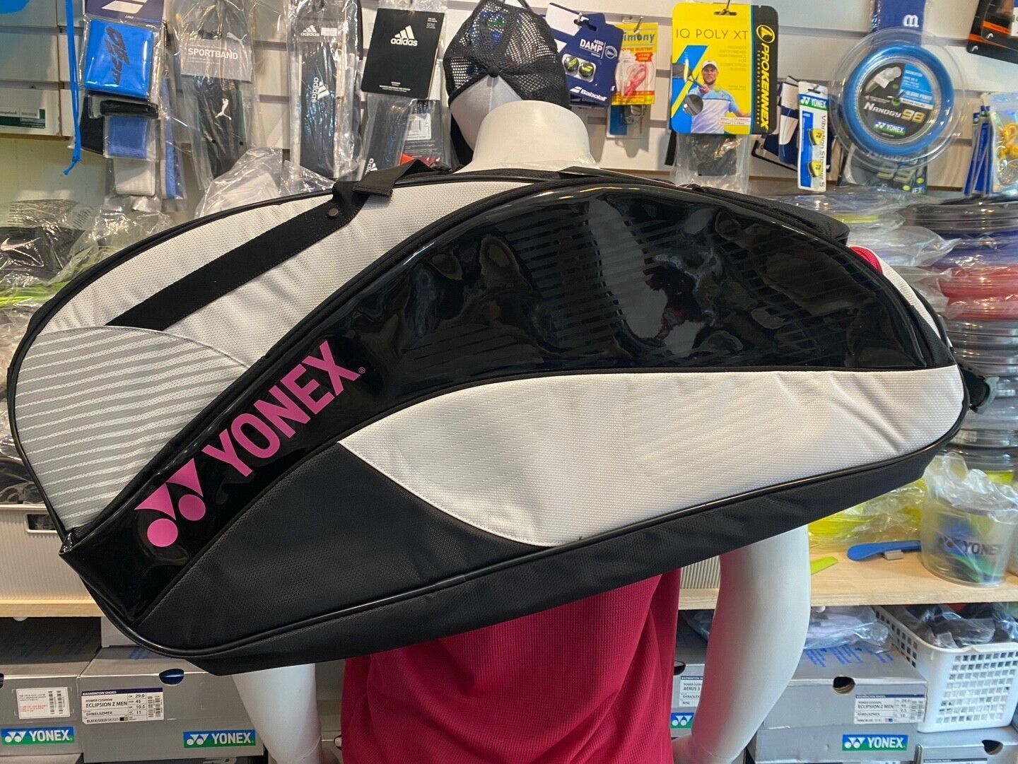 Yonex Squash Racket Yonex Tennis Badminton Bag Squash Racket Racquet Sports Bag Black NWT ...
