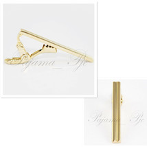 Men&#39;s Formal Casual GOLD Modern Metal Slim Necktie Tie Clip Bar Clasp TC19 - $6.41