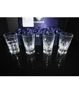 Faberge Crystal Clear Shot Glasses Set of 4 NIB - $643.50
