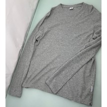 NN07 No Nationality Men Thermal Waffle Knit T Shirt Gray Cotton Modal Large L - £23.33 GBP