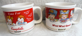 Lot of 2 Vtg Campbell’s Soup Cup Mugs Ceramic Microwavable 14 oz Westwood HH - £10.95 GBP