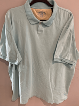 NAT NAST Luxury Polo Shirt-Blue Relaxed Short Sleeve Pima Cotton XL Men’... - £6.86 GBP