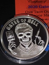 1 oz Silver GATES OF HELL proof with Coa And Box 2020 Silver Shield - £122.75 GBP
