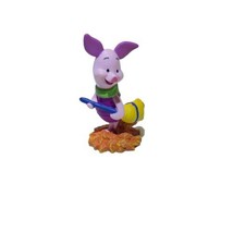 Disney 3”x1.5” Piglet Sweeping Leaves Broom Applause VTG PVC Cake Topper Figure - £9.33 GBP