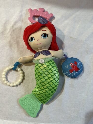 VGC Disney Baby Little Mermaid Princess Ariel Plush Rattle Teether lovey... - $7.87