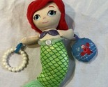 VGC Disney Baby Little Mermaid Princess Ariel Plush Rattle Teether lovey... - £6.30 GBP