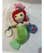 VGC Disney Baby Little Mermaid Princess Ariel Plush Rattle Teether lovey... - £6.28 GBP