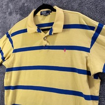 Vintage Ralph Lauren Polo Shirt Mens Extra Large Yellow Striped USA Y2K ... - £13.23 GBP