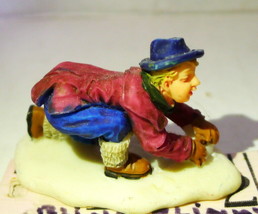 Lemax Victorian Boy Snowball Fight Christmas Home Decor Figurine - $15.79