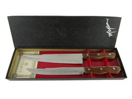 Vintage Maxam Precision Hollow Ground Stainless Steel Knife Set of 2 Japan - £14.24 GBP