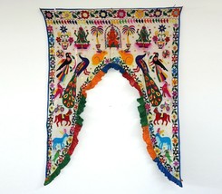Vintage Welcome Gate Toran Door Valance Window Décor Tapestry Wall Hanging DV32 - £59.35 GBP