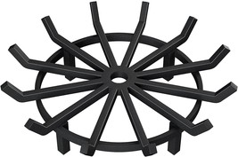 Amagabeli 27in Fire Grate Log Grate Wrought Iron Fire Pit Round Spider Wagon - £135.50 GBP