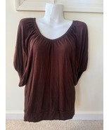 &quot;Holy&quot; brown relaxed fit women&#39;s shirt size small - $9.75