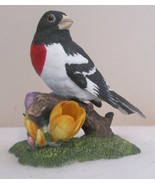 LENOX~Rose-Breasted Grosbeak Porcelain Garden Bird~1991 - £23.81 GBP