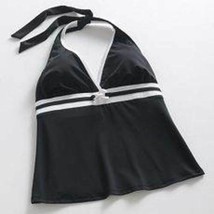 Womens Swimsuit Tankini Top Sonoma Black Padded Halter-sz 8 - £15.55 GBP