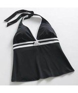 Womens Swimsuit Tankini Top Sonoma Black Padded Halter-sz 8 - $19.80