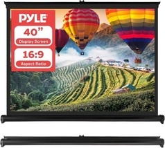 Pyle 40&quot; Portable Projector Screen with Stand, Retractable Design - White - $68.16 CAD